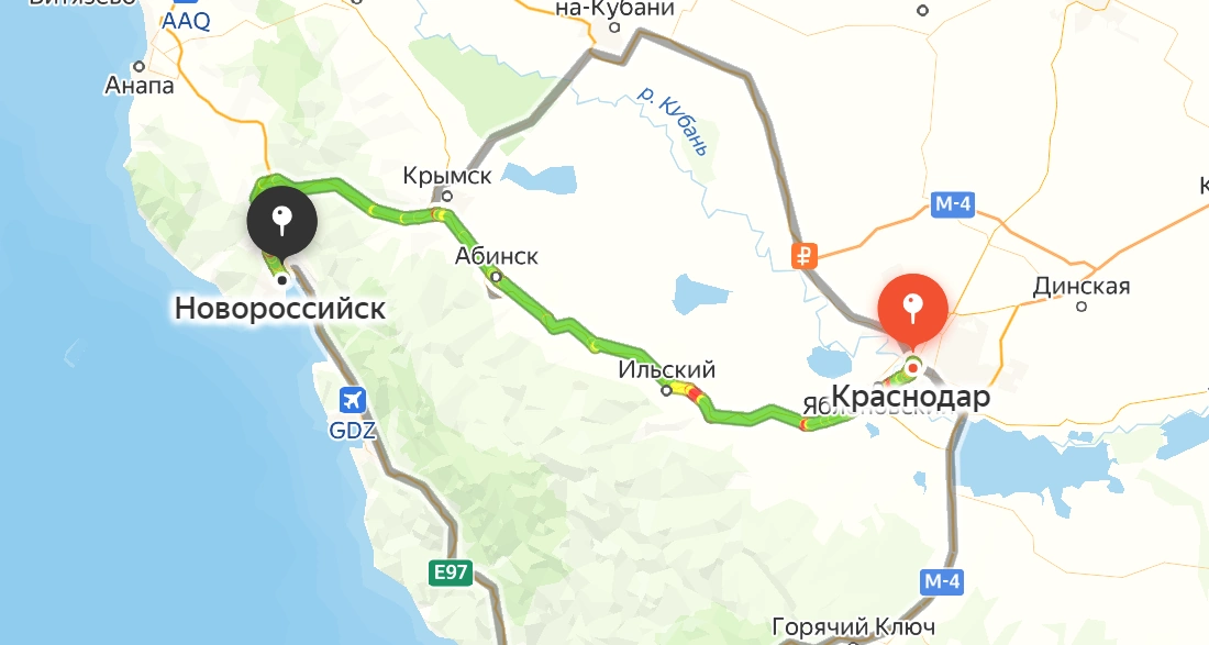 Новороссийск — Краснодар