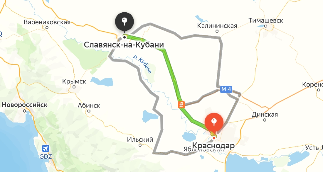 Славянск-на-Кубани — Краснодар